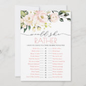 Blush Green Floral Wedding würde sie eher Einladung (Vorderseite)