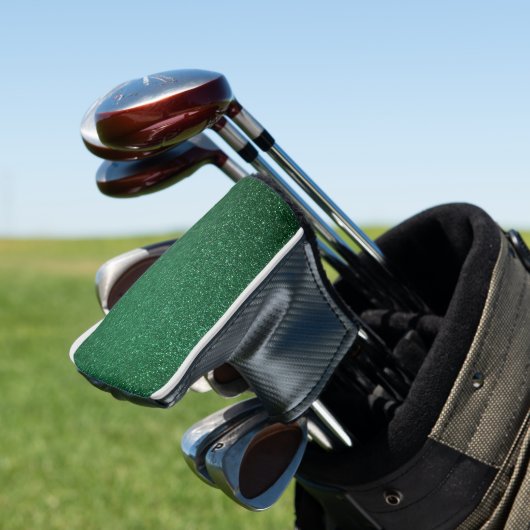 Blush Green Glitzer Golf Headcover (In Situ)