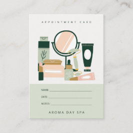 Blush Green Makeup Artist Cosmologe Ernennung Terminkarte