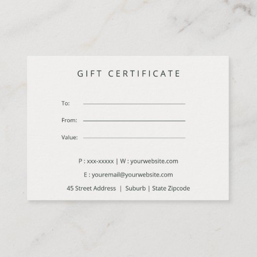 Blush Green Makeup Artist Cosmologe Gift Card Terminkarte (Rückseite)