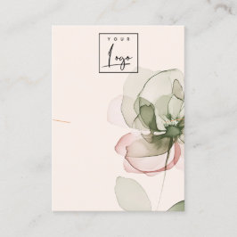 Blush Green Pink Blume Logo Nekklasseanzeige Visitenkarte