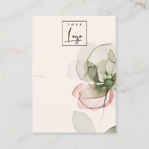 Blush Green Pink Blume Logo Nekklasseanzeige Visitenkarte