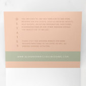 Blush Green Tri-Fold Foto Hochzeit Einladung (Innen Erste Seite)