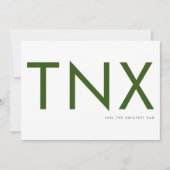 Blush Green Ultra Modern Bold Big Dankeschön Vater (Vorderseite)