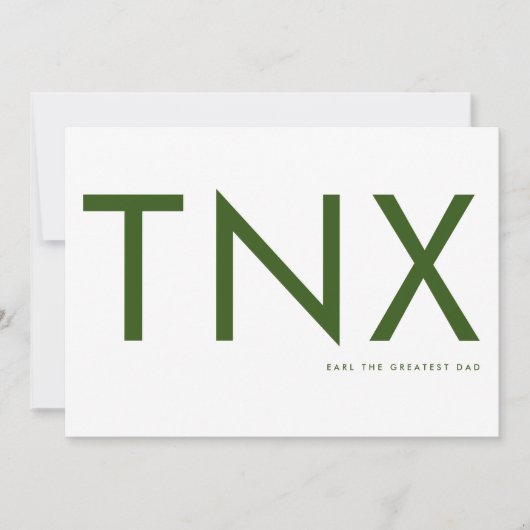 Blush Green Ultra Modern Bold Big Dankeschön Vater (Vorderseite)