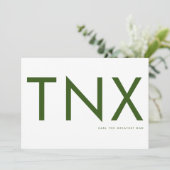 Blush Green Ultra Modern Bold Big Dankeschön Vater (Stehend Vorderseite)