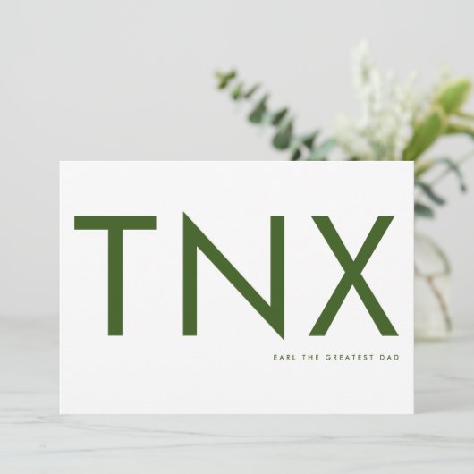 Blush Green Ultra Modern Bold Big Dankeschön Vater (Stehend Vorderseite)