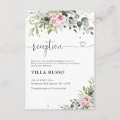 Blush Greenerity Wedding Reception Enclosure Card Begleitkarte (Vorderseite)