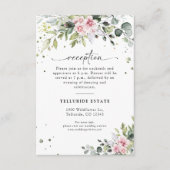 Blush Greenerity Wedding Reception Enclosure Card Begleitkarte (Vorderseite)