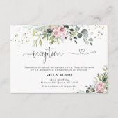 Blush Greenerity Wedding Reception Enclosure Card Begleitkarte (Vorderseite)