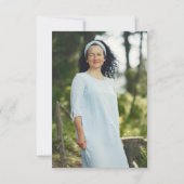 Blush Greenery Beileid mit Foto Vielen Dank Dankeskarte (Rückseite)