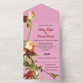 Blush Greenery Botanische Rose Fall Blumenzehen All In One Einladung (Innen Boden)