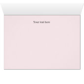 Blush & Grey Floral Wedding Danke Karte (Innenansicht Horizontal (Unten))