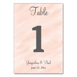 Blush Grey Watercolor Wedding Table No. Cards Tischnummer
