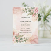 Blush-Grün Save-the-Date-Karte Save The Date (Stehend Vorderseite)