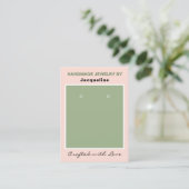 Blush-Grün-Schmuck-Ohrringe-Website-QR-Code Visitenkarte (Stehend Vorderseite)