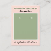 Blush-Grün-Schmuck-Ohrringe-Website-QR-Code Visitenkarte (Vorderseite)