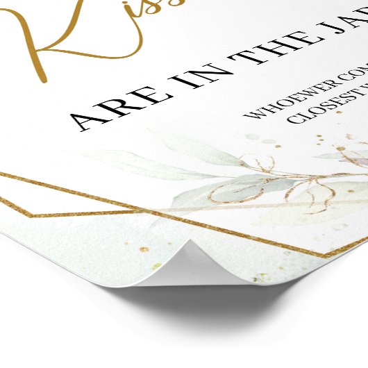 Blush Guess wie viele Küsse im Glas sind Poster (Ecke)