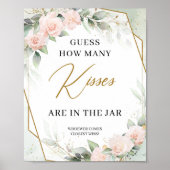 Blush Guess wie viele Küsse im Glas sind Poster (Vorne)