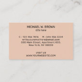 Blush Gym Wandern Sport Sneaker Schuhe Visitenkarte (Rückseite)