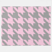 Blush Hahnentrittmuster Fleecedecke (Vorderseite (Horizontal))