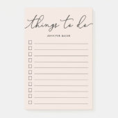 Blush-Hand-Letters Post-it Klebezettel (Vorderseite)