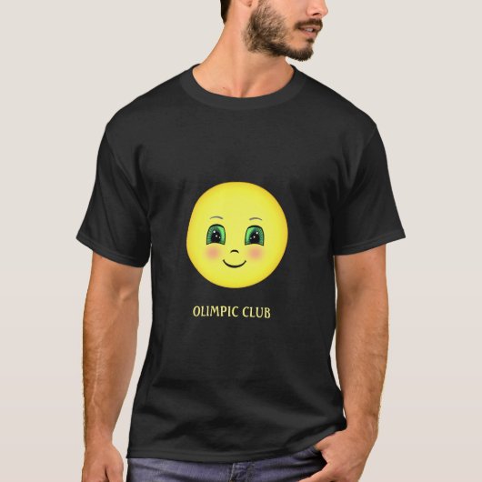 Blush Happy Face Emoji T-Shirt (Vorderseite)