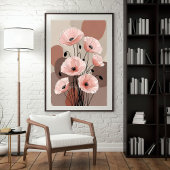 Blush Harmony - Moderne Blume V Poster