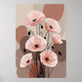 Blush Harmony - Moderne Blume V Poster (Vorne)