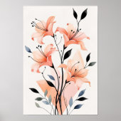 Blush Harmony - Moderne Blume VII Poster (Vorne)
