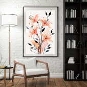 Blush Harmony - Moderne Blume VII Poster
