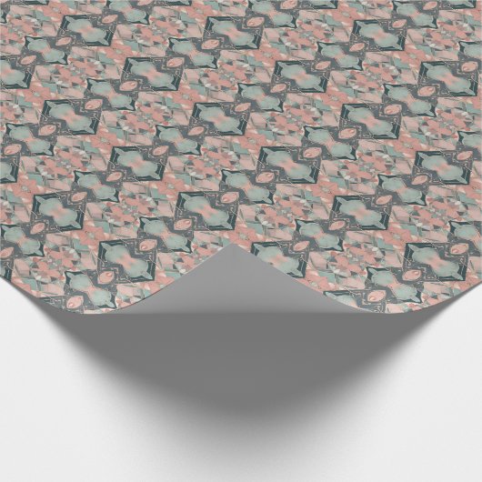 Blush Harmony Valentinstag Wrapping Paper Geschenkpapier (Ecke)