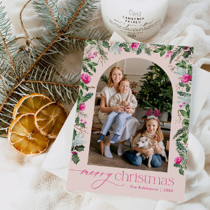 Blush Hellrosa Grüne Arch Weihnachten 1 Foto