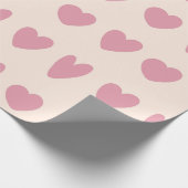 Blush-Herz-Muster Geschenkpapier (Ecke)