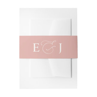 Blush-Hochzeit Einladungsbanderole