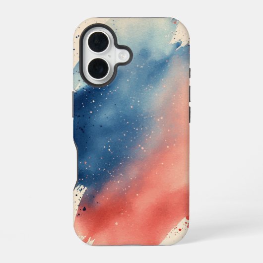 Blush Horizon" - Gehäuse für das farbenfrohe Handy iPhone 16 Hülle (Rückseite)