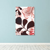 Blush Horizon – Moderne Abstrakte Botanik Leinwanddruck (Insitu (Holzboden))