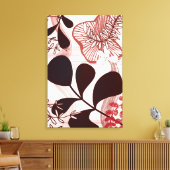 Blush Horizon – Moderne Abstrakte Botanik Leinwanddruck (Insitu (Wohnzimmer))