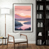 Blush Horizon Serenity Poster