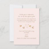 Blush Hört mein 1. Dankeschön Ihr Card Funny Dankeskarte (Rückseite)