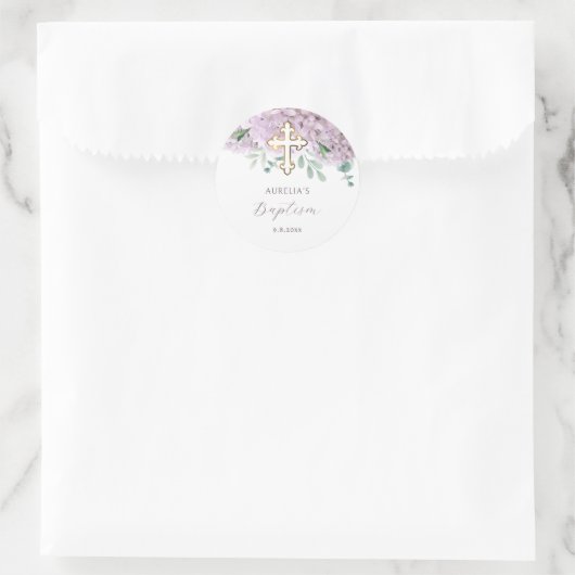 Blush Hydrangea Baptism Sticker (Tasche)