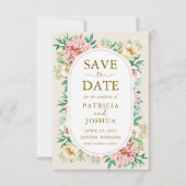 Blush Hydrangea Bloral Save the Date Hochzeitskart (Vorderseite)