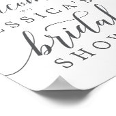 Blush Hydrangea Brautparty Begrüßungszeichen Poster (Ecke)