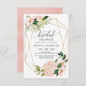 Blush Hydrangea Bridal Dusche Einladungen (Vorne/Hinten)