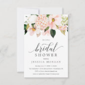 Blush Hydrangea Bridal Dusche Einladungskarte Einladung (Vorderseite)