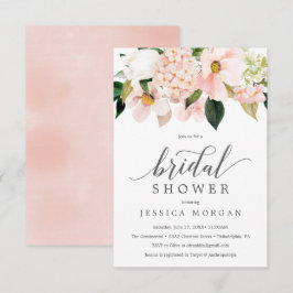 Blush Hydrangea Bridal Dusche Einladungskarte Einladung