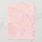 Blush Hydrangea Hochzeit Begrüßungsschreiben Programm (Rückseite)