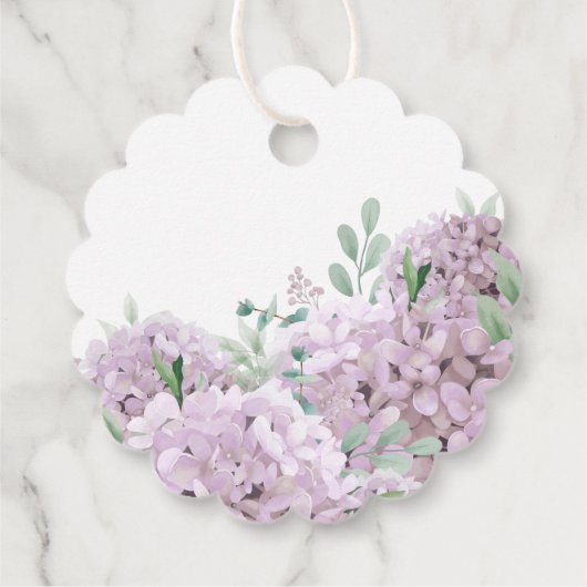 Blush Hydrangea Taufe Anhänger (Rückseite)