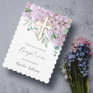 Blush Hydrangea Taufe Einladung