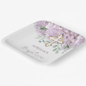 Blush Hydrangea Taufe Pappteller (Gewinkelt)